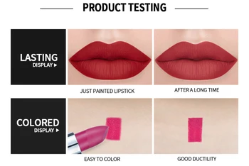 12 Culori Mat Ruj Nude Velvet Lip Gloss Rosu Sexy Buze rezistent la apa Buna Stick Buze Cosmetice Machiaj de Buze de Lungă Durată TSLM2