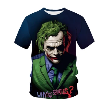 Joker 3D de Imprimare T-shirt Film de Groază Bărbați Femei de Moda Streetwear Clovn HAHA Supradimensionat Tricou Harajuku Teuri Topuri Îmbrăcăminte Unisex