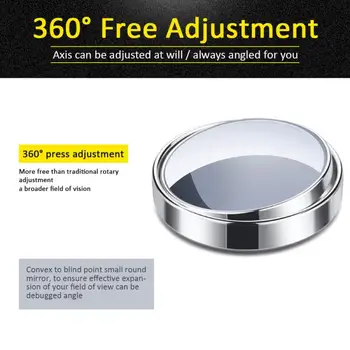 De Vânzare la cald 360 de grade Unghi Larg de Rotatie Reglabil Rotund Oglinda Auto Auxiliare Blind Spot Mirror Accesorii Auto
