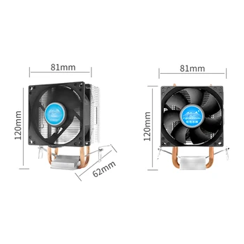 2 Conducte de Căldură CPU Cooler Radiator Tăcut 4Pin PWM Ventilator de Răcire Pentru Intel LGA 1150 1151 1155 1200 1366 2011 AMD AM3 AM4 Ventilador