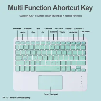 Xumu Fara rama Magnetica Macaron Pentru iPad Pro de Caz 11 2021 12.9 2018 2020 10.9 Bluetooth-Compatibil Cu Trackpad Capac Tastatură
