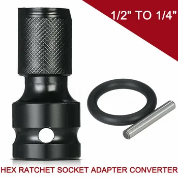 Hexagonale cu clichet cheie tubulară socket adapter set de chei unitate convertor de impact instrument de 1/2 inch la 1/4 inch 50 mm