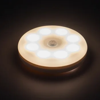 USB de Încărcare Smartlamp întâlnit cu senzor de perete led Lumina de Noapte În Cabinetul lampă cu Senzor de Mișcare de Lumină Dulap Bucatarie Dormitor Ligh