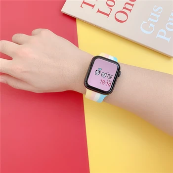 Curea Pentru Apple watch band 44mm 40mm iwatch trupa 38mm 42mm Accesorii bratara de Silicon watchband correa Apple watch se 6 5 4 3