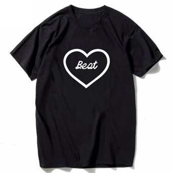 Moda Drăguț Inima Tipărite Tricou Iubitor de t-shirt-uri mai Bune Prietene pentru Totdeauna BFF Tricou Femei Harajuku Topuri Casual sex Feminin Tees