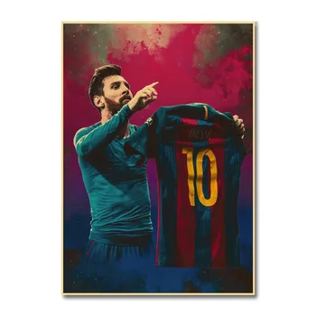 Moda Clasic de Fotbal Steaua Messi CR7 Hârtie Kraft Poster Imagini Moderne pentru Living Cadru de Perete de Arta