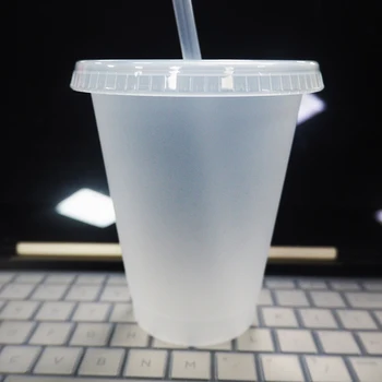 700 ml Transparent Reutilizabile Cupe Dom Capace Acrilice Cupe Băutură Pahar de Plastic Cu Capac Transparent Paie Cana Cadou de Crăciun