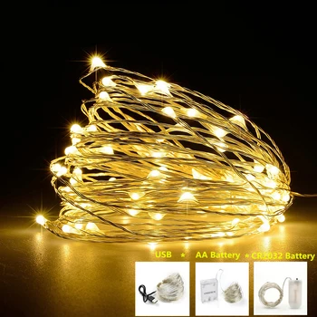 5M 10M LED Star Șir de Lumini LED Lumini de Basm pom de Crăciun lumini Nunta Decor USB Baterie decor acasă de crăciun