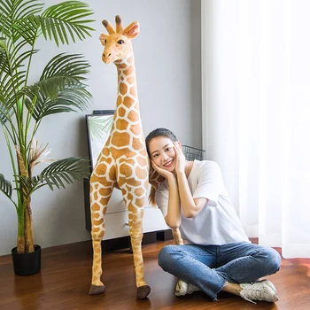 De înaltă Calitate 120cm Simulare Kawaii Girafa Jucării de Pluș, Păpuși, Animale de Pluș Moale copii Copii Copii Cadou de Ziua Cameră Decor