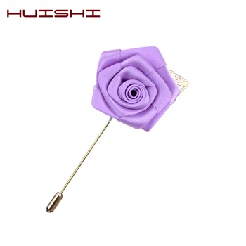 HUISHI Accesorii Pin Rever Pentru Barbati Femei Petrecerea de Nunta Handmade Rose Material Brosa de Frunze de Aur Pin Floare de Moda de sex Masculin Costum Cadou