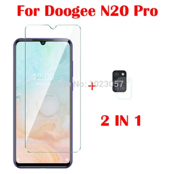 3-în-1 Ecran Protector+Telefon Caz Pentru Doogee N20 Pro Sticlă Anti-Șoc Caz Acoperire lade Doogee N20 Pro Sticlă Călită