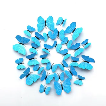 12pc 3D Fluture Magnet de Perete Autocolant Pentru Copii de Colorat DIY Frigider Autocolante Camera Home Decor Dormitor Baie Decor Petrecere