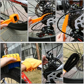 8 BUC Lanț de Bicicletă Curat Curat Mașină Perii Ciclism Kit de Curățare de Biciclete Perie Instrument de Întreținere pentru Drum de Munte Oraș BMX