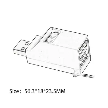 Mini USB 2.0/3.0 Hi-Speed Multi-Port Hub USB Splitter Hub Adaptor Pentru Calculator PC Pentru Hard Disk-uri Portabile
