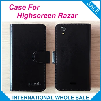 Fierbinte!! 2017 Highscreen Razar Caz, 6 Culori De Înaltă Calitate Din Piele Original Exclusiv Telefonul De Pe Capac Sac De Urmărire