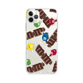 USAKPGRT M&Ms cu Ciocolata Cutie Telefonul Caz clar pentru iphone 12 pro max mini 11 pro XS MAX 8 7 6 6S Plus X 5S SE 2020 XR acoperi