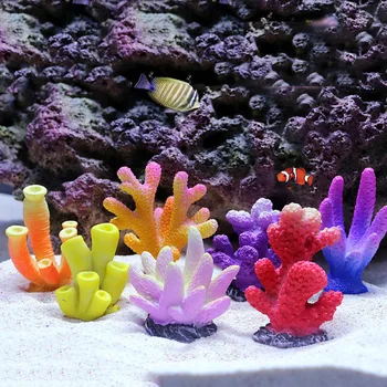 Rasina de colorat Pește Coral Decor Acvariu Corali Artificiali pentru Rezervor de pește Rășină Recif Rock Lanscaping Ornamente
