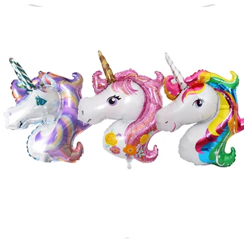 Culoare 3D Unicorn Folie de Aluminiu Balon Petrecere Ziua copilului Decoratiuni Copii Jucărie Consumabile Nunta Copil de Dus de Cal