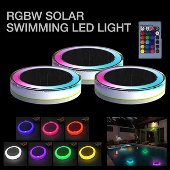 Solare cu LED-Float de Lumină Lampă Subacvatice RGB Colorate Pentru Piscina în aer liber Acvariu Grădină Pescuit Lumina de Noapte IP68 rezistent la apa