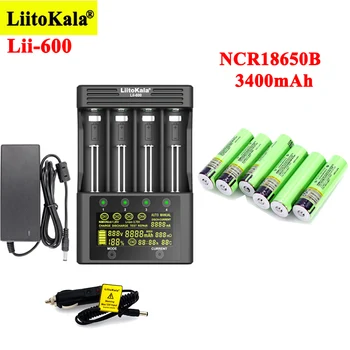 LiitoKala NCR18650B 3400mAh baterii Reîncărcabile cu Lii-600 Încărcător de Baterie de 3.7 V Li-ion 18650 21700 26650 1.2 V AA NiMH