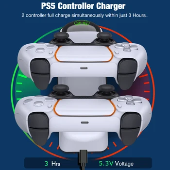 Control Dual Charger Pentru PS5 Controler de Tip C-C, Rapid de Încărcare Stație de Andocare Pentru Sony Playstation 5 Gamepad Pentru PS5 Accesorii