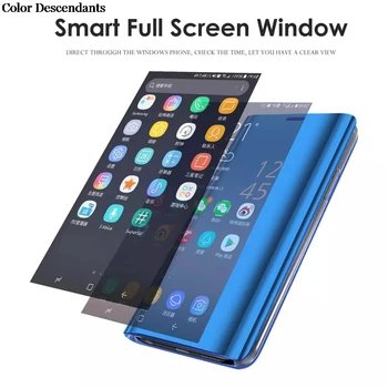 Flip Magnetic Cazul în care Telefonul Pentru Huawei P Inteligente 2019 Smart Mirror Caz Acoperire din Piele Huawei PSmart 2019 P Smart2019 OALĂ-LX1