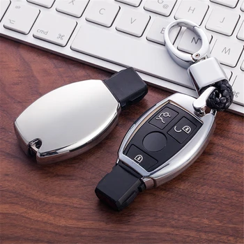 TPU moale Cheia de la Mașină Caz Acoperire Coajă Fob Pentru Mercedes Benz Accesorii W204 W203 W205 W210 W211 W202 Mână-țesute Keychain Keyring