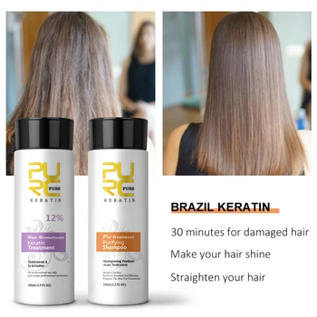 De a folosi achizito Formol Keratina Parului Tratament și Purificare Sampon Set de Îndreptare Brazilian Keratin Hair Scalp Tratamentul de Ingrijire a Parului 12%