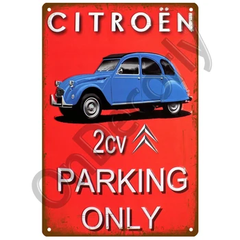 2CV Citroen Metal Semn Poster Vintage Retro Tin Semn Placa de Metal de Epocă Cameră Decor Decor Decor de Perete Shabby Chic Placa