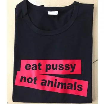 Mananca Pasarica Nu Animale tricouri Femei Vegan de Îmbrăcăminte Amuzant Teuri Topuri Casual cu Maneci Scurte Sloganul Hipster, Grunge Tricou Picătură Navă