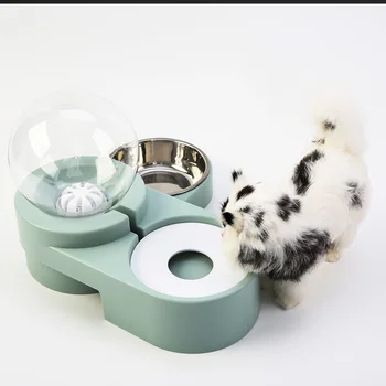Animal De Casă Pisică Câine De Apă De Alimentare Alimentator Automat Distribuitor De 1.8 L Bubble Recipient Din Oțel Inoxidabil Vas Pentru Băut Manca