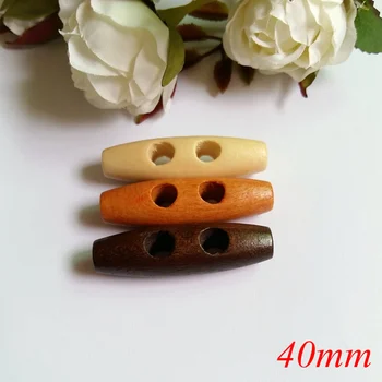 20buc 40mm 2 gauri butoane din lemn accesorii de cusut de Măsline cataramă mare de timp carnet de Marinar Haina Palton Buton