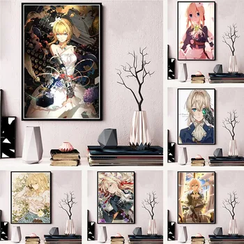 Postere Si Printuri Violet Evergarden Fierbinte Anime Panza Pictura Poze De Perete Pentru Camera De Zi Artei Decorative Decor Acasă Cuadros