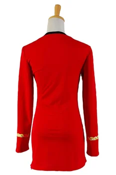 Steaua Datoria Uniformă TOS Roșu Galben Albastru Rochie de Cosplay, Costume de Halloween Pentru Femei Insigna de Vânzare Fierbinte