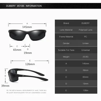 DUBERY Epocă ochelari de Soare Polarizati pentru Bărbați Ochelari de Soare Pentru Barbati UV400 Nuante de Conducere Neagră de Vară Oculos Masculin 8 Culori Model 185