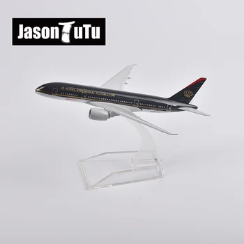 JASON TUTU 16cm ROYAL IORDANIAN Boeing 787 Avion Model de Avion de Aeronave Model de turnat sub presiune, Metal 1/400 Scară Avioane Dropshipping
