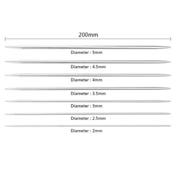 35Pcs/set 20cm Andrele Drepte din Oțel Inoxidabil de Croșetat Cârlige pentru Tricotat DIY Țese Instrumente Accesorii de Cusut
