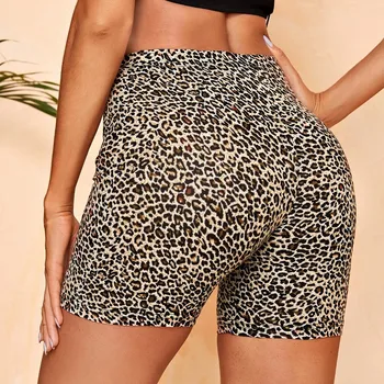Leopard De Imprimare De Bază Slip Pantaloni De Compresie Antrenament Jambiere Yoga Pantaloni Scurți Pantaloni Pantalon Corto Mujer Verano