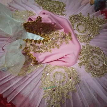 Fete Balet Tutu Dress Gimnastica Tricou Diamant Roz De Printesa Balerina Petrecere De Dans Costum Copil Copii