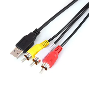 1.5 m 3 RCA pentru Convertor USB 2.0 Adaptor de cablu Cablu pentru USB-ului la televizor sau PC