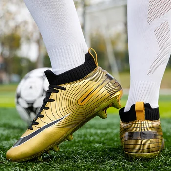 Pantofi de fotbal pentru Copii Atelă de Formare de Fotbal, Pantofi de Înaltă Glezna Pantofi de Sport Ultra-light Non-alunecare de Gazon Sport Pantofi de Fotbal