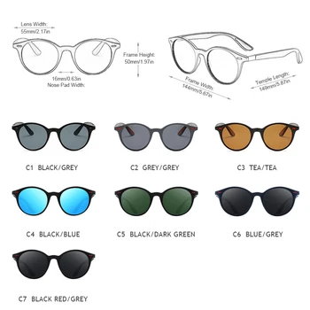 Moda Rotund Bărbați ochelari de Soare Polarizat Femei de Plastic Ochelari de Soare Pentru bărbați Anti Orbire de Conducere Nuante UV400 Ochelari de sanglasses