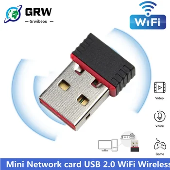 GRWIBEOU Mini placa de Retea USB 2.0 Wireless WiFi Adaptor de Rețea LAN Card 150Mbps 802.11 ngb RTL8188EU Adaptor pentru PC Desktop