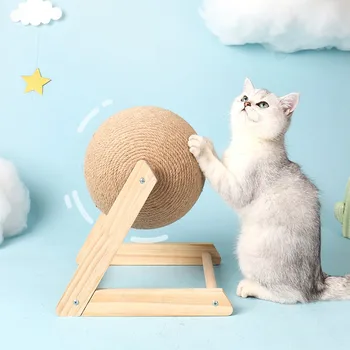 Cat Scratcher Minge de Jucării pentru Pisici Pisica Zgarieturi Mingea Roata pentru pisici Sisal Frânghie Balonul de Hârtie Ondulat Cat Racleta Jucării pentru Pisica