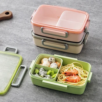 Portabil Container Prânz Sănătos Material Caseta De Prânz Microunde Ermetic Bento Box Separat De Alimente Container