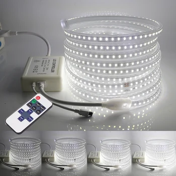 Estompat LED Strip 110V 220V SMD2835 11key Control de la Distanță Flexibil Lumini de Mare Luminozitate Impermeabil Coarda Bandă Lampa