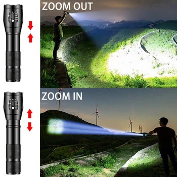 Puternic T6 LED Lanterna din Aliaj de Aluminiu Portabil USB Reîncărcabilă Lanterna Camping în aer liber Tactice Flash de Lumină