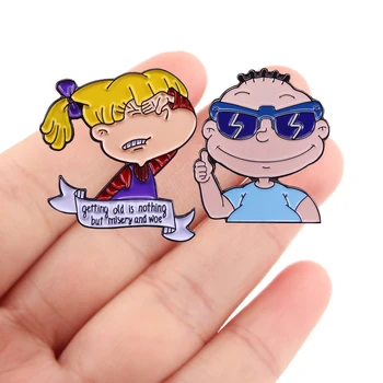 LT481 Amuzant de Desene animate Anime Bijuterii de Pini pentru rucsaci Rever Email Ace și Broșe pentru Femei Pungi Insigna Prieten pentru Copii Cadouri