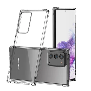 Pentru Samsung Galaxy Nota 20 / 20 Ultra Bumber Cazul în Patru colț Airbag Înapoi Cazuri Capac transparent Note20 Protecție