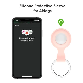Silicon de Protecție Caz Breloc Acoperă pentru Apple Airtags Localizare Tracker Lichid de Silicon Manșon de Protecție Personalitate